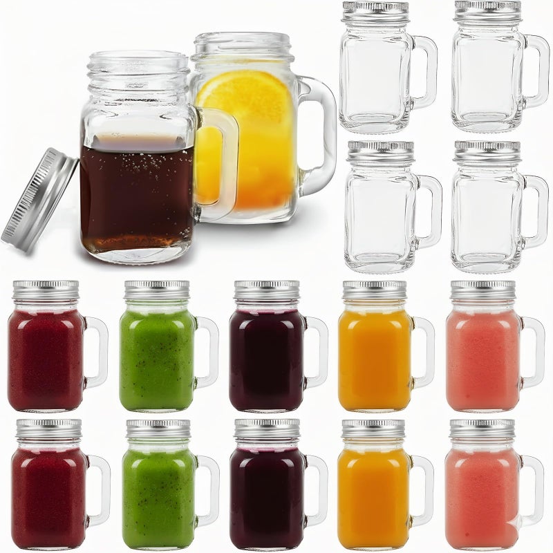 Kingrol 16 Pack 2 oz Mini Mason Jar Shot Glasses with Lids, Glass Favor Jars for Drink, Dessert, Candle, Craft - Image 1